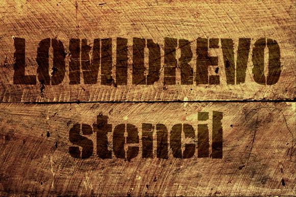 Lomidrevo Stencil Font