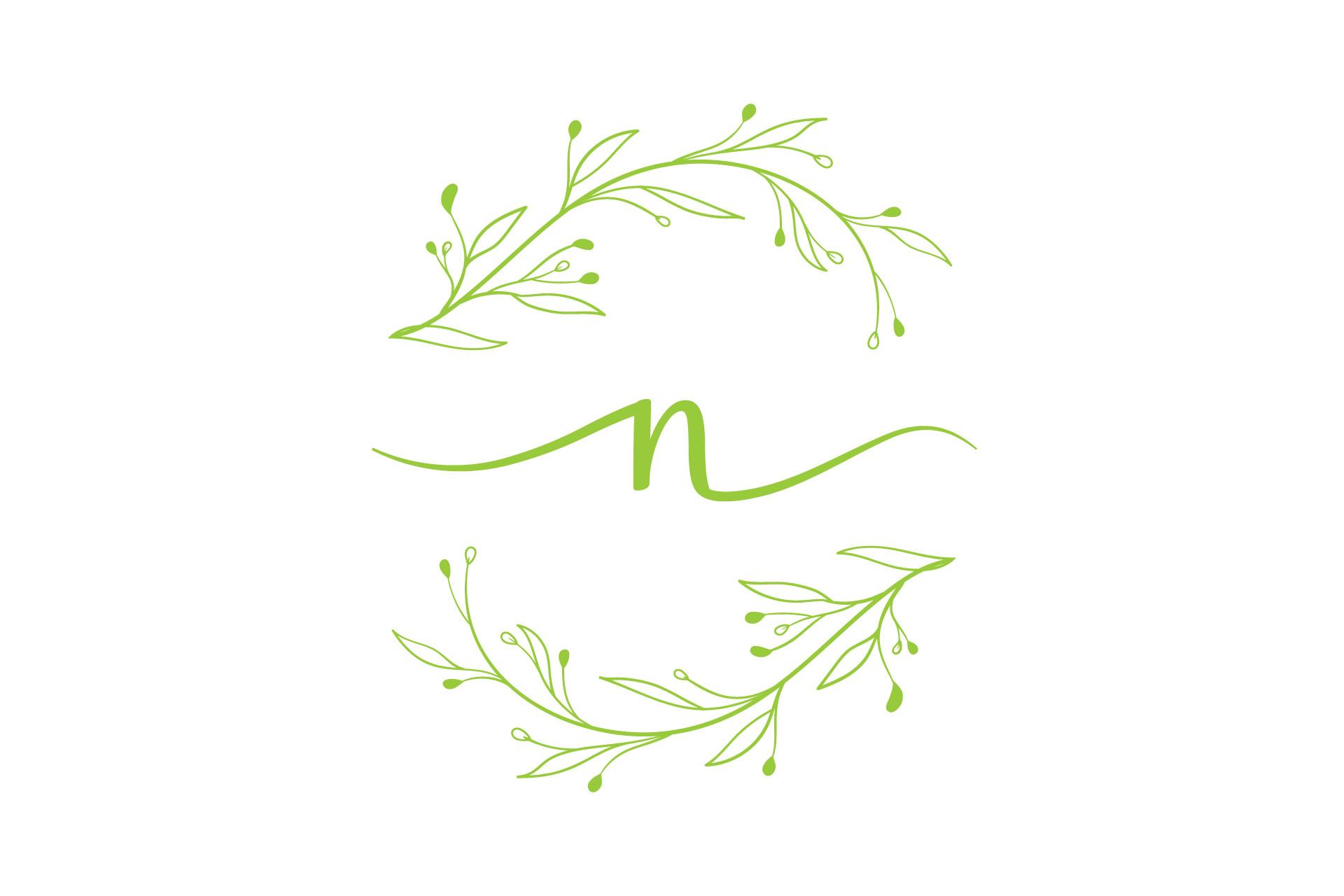 Monogram Letter N Symbol