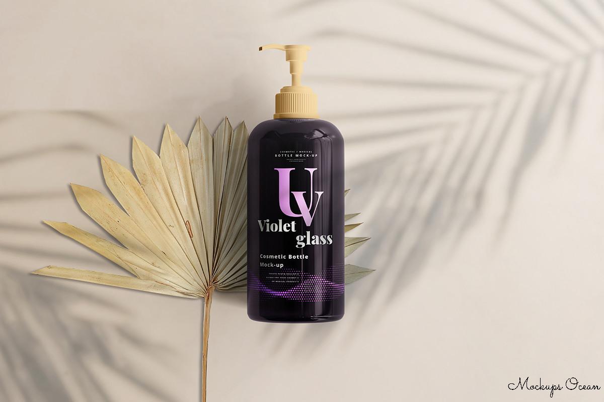 Glass Pump Bottle Mockup
