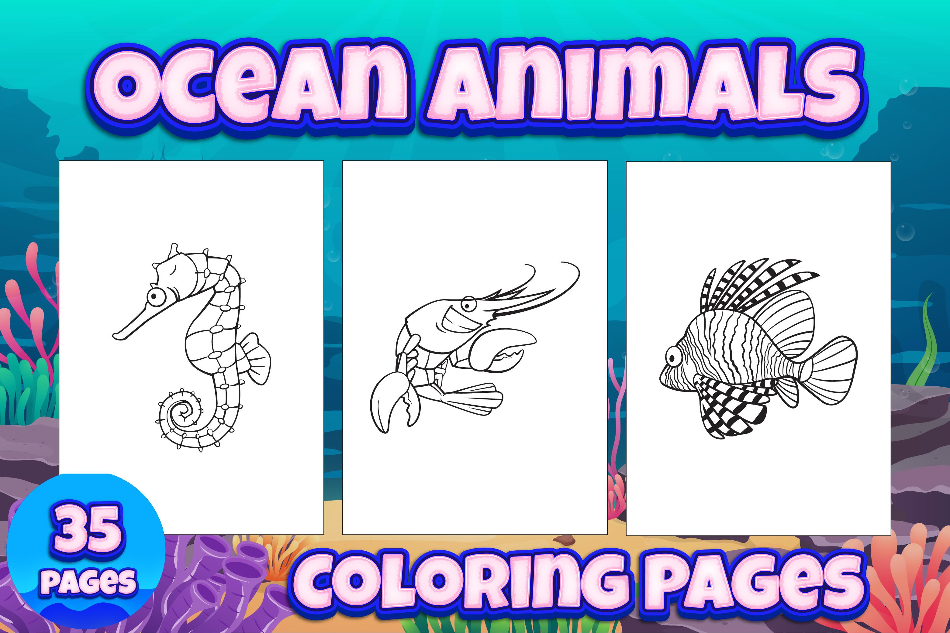 Ocean Animals Coloring Pages for Kids
