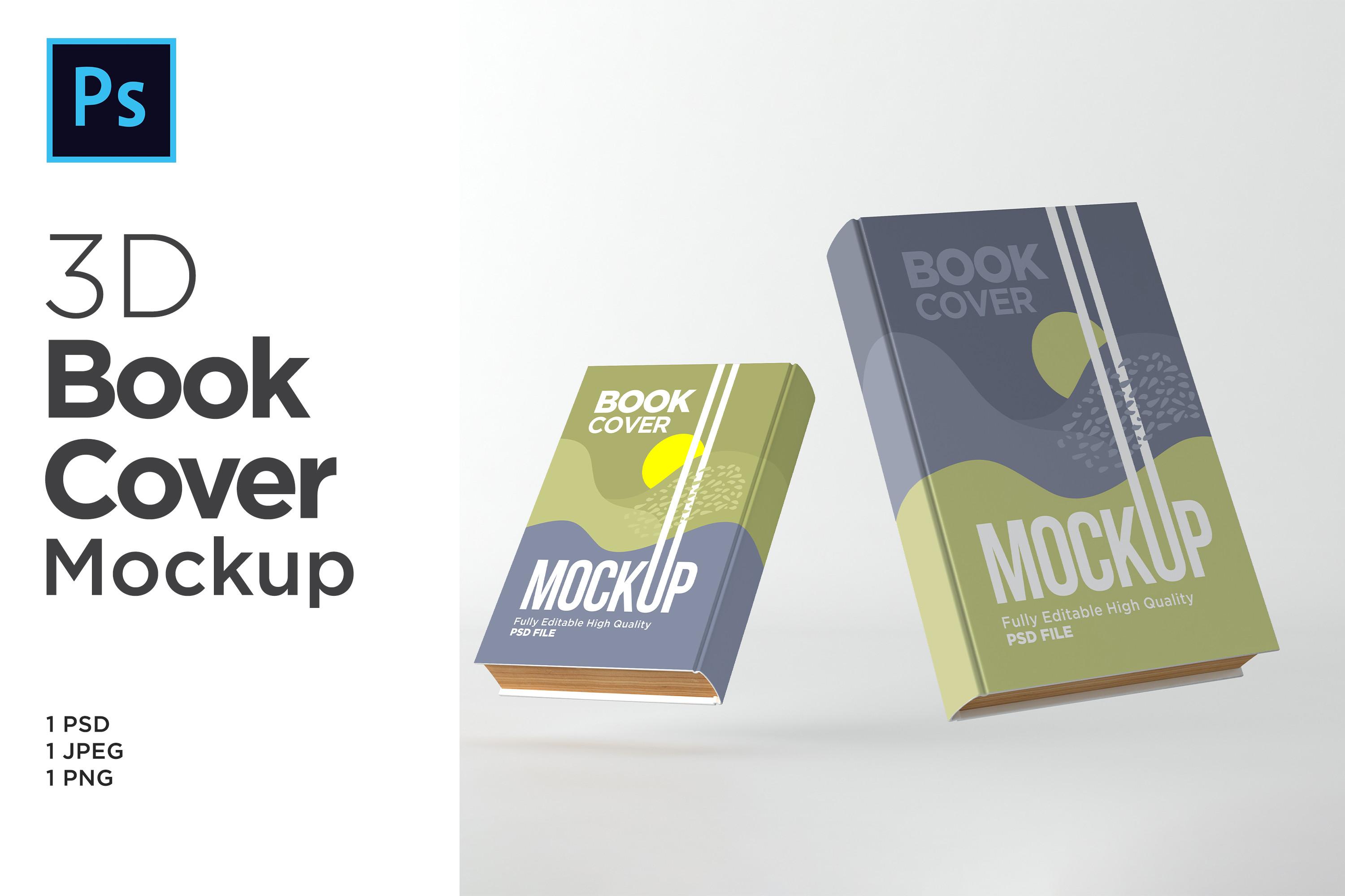 Book Cover Mockup 3d Rendering