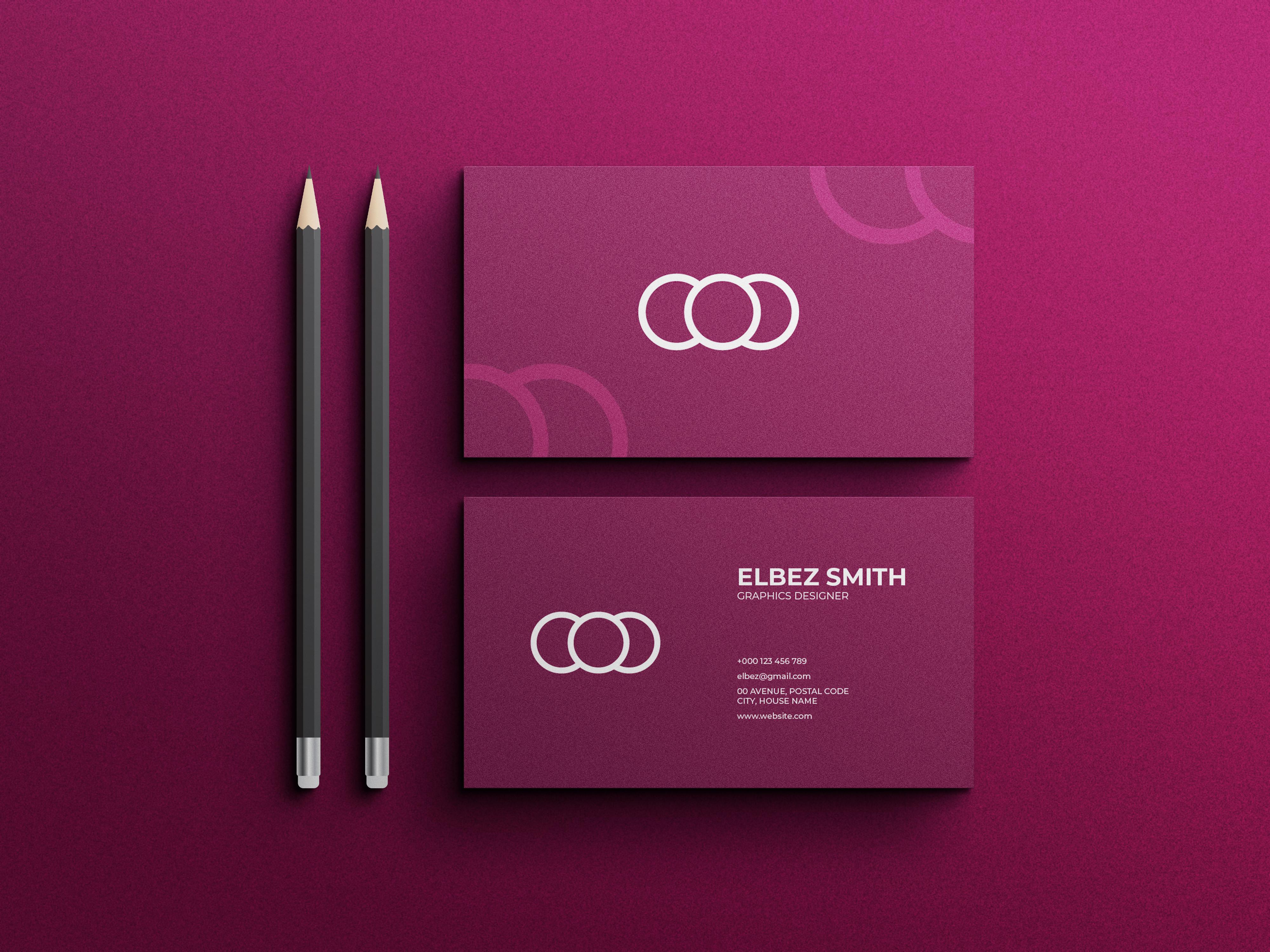 Unique Business Card Mockup