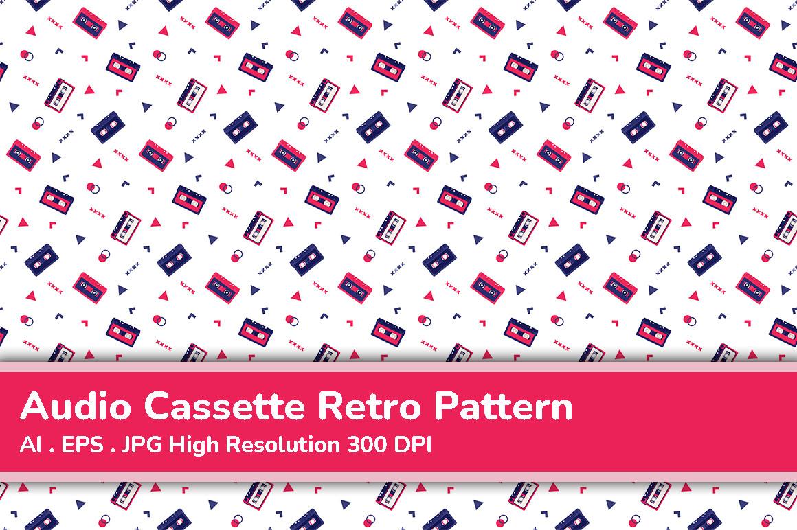 Audio Cassette Retro Pattern