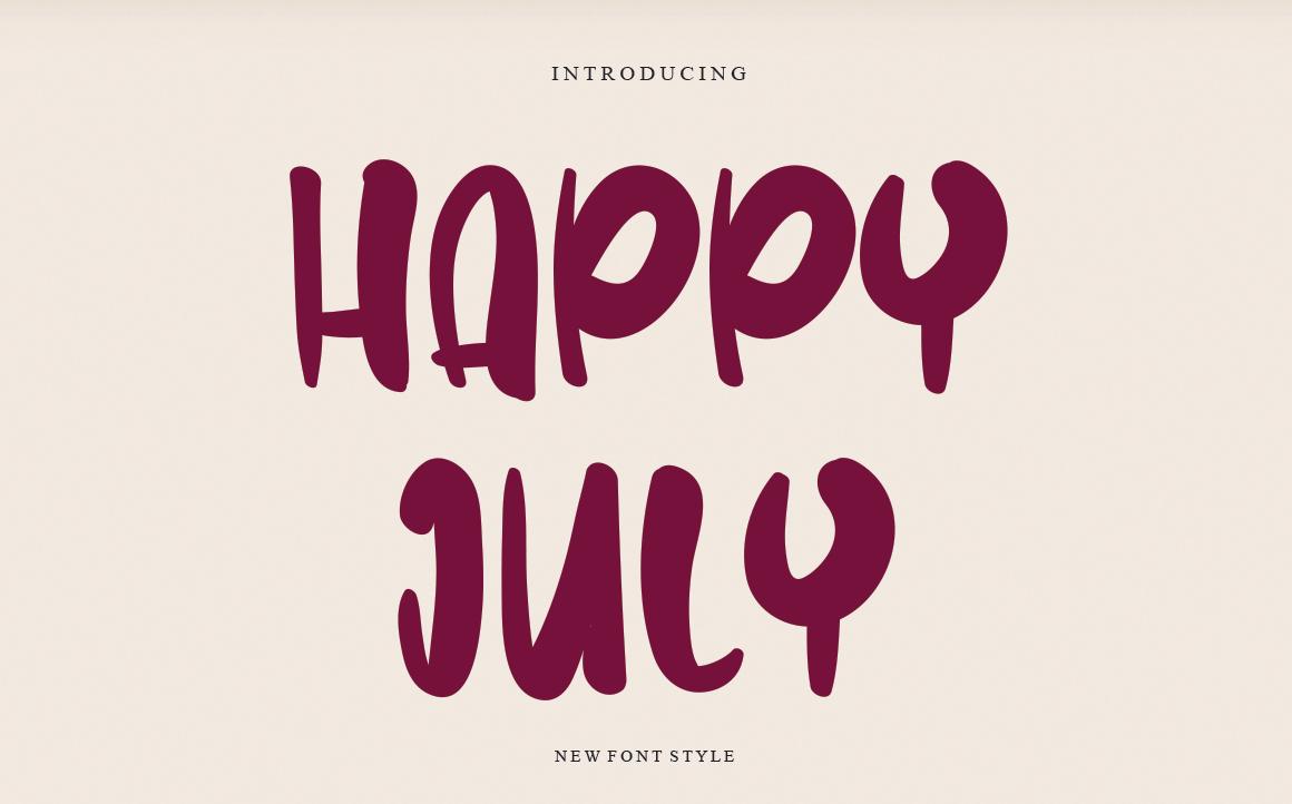 Happy July Font
