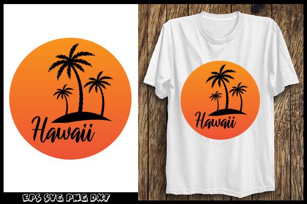 Summer T Shirt Design. Hawaii