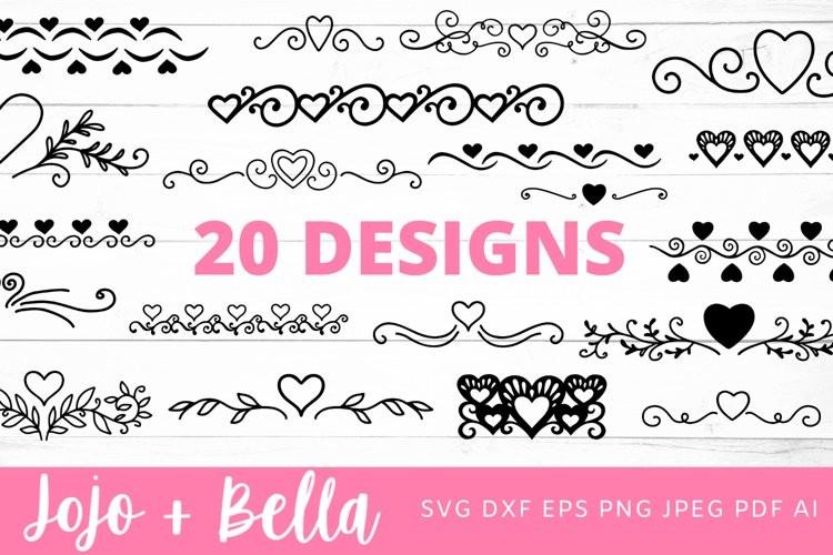 Heart Border Svg Bundle, Flourishes SVG