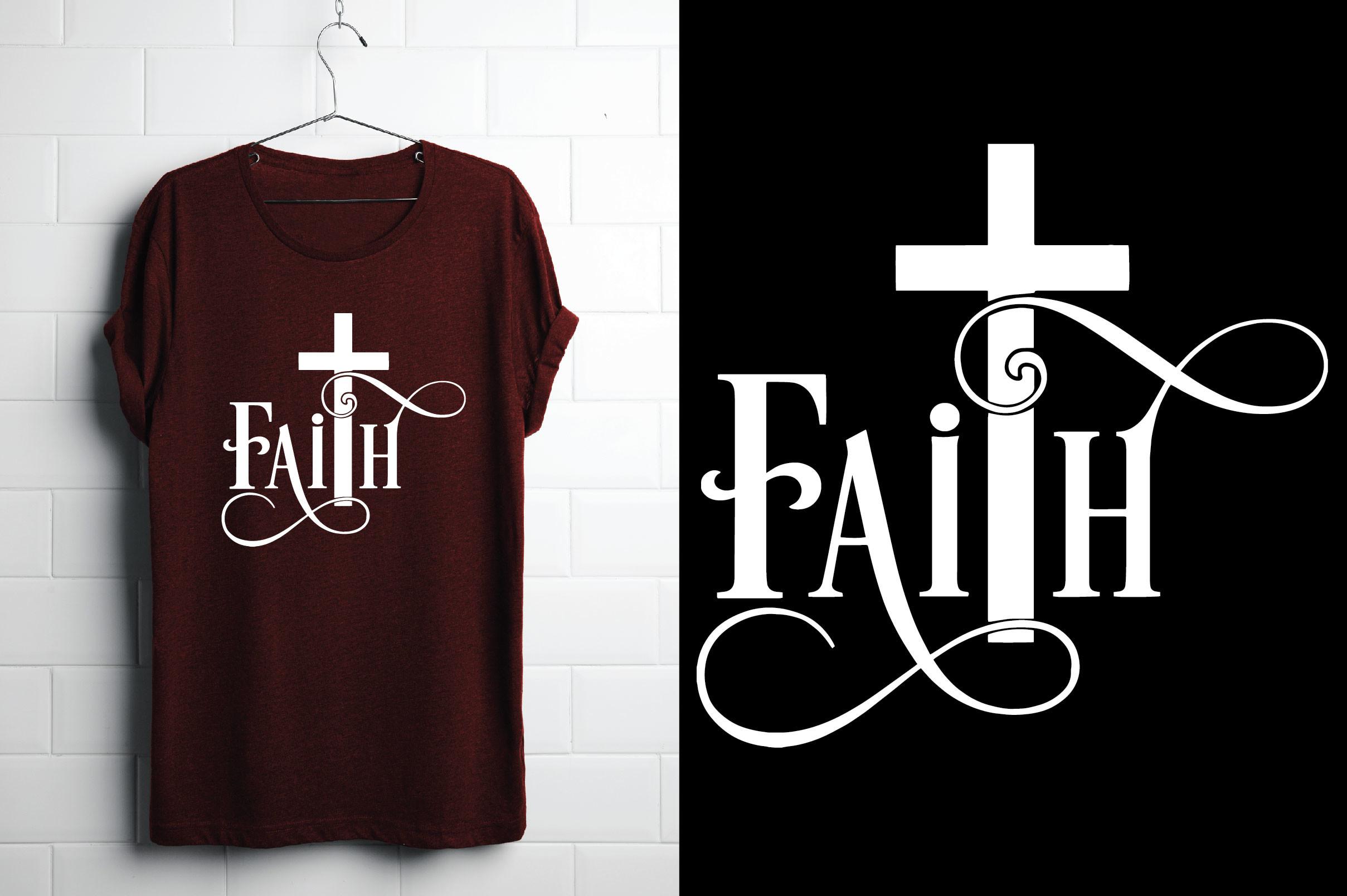 Faith Christian Typography Tshirt Design