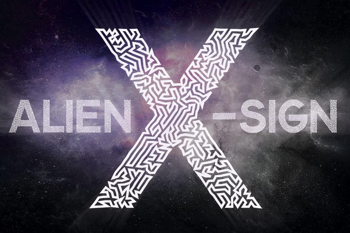 Alien X Sign Font