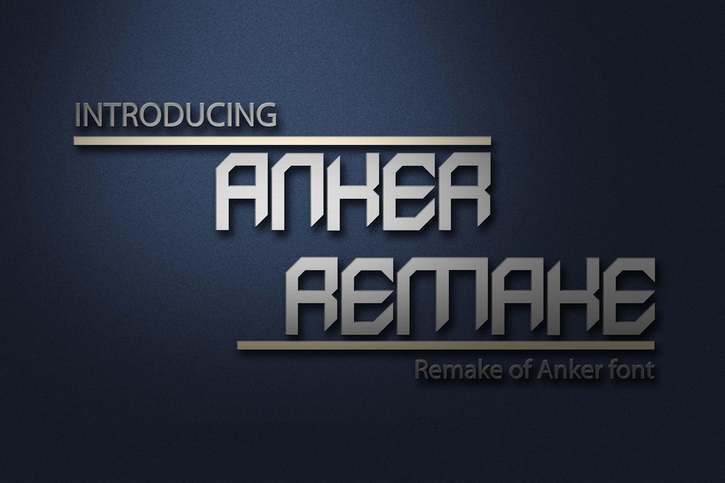 Anker Remake Font