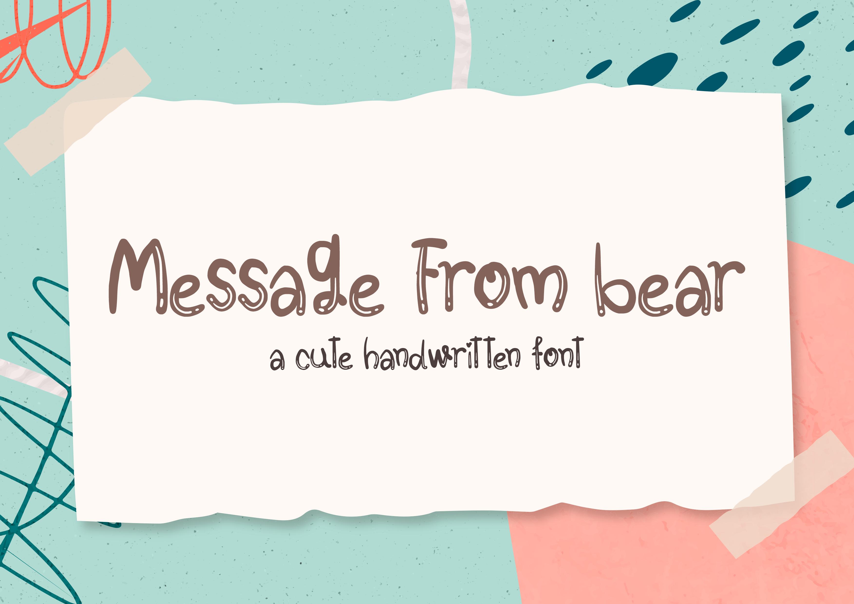 Message from Bear Font