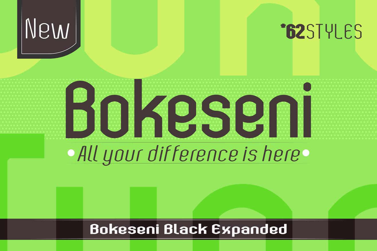 Bokeseni Black Expanded Font