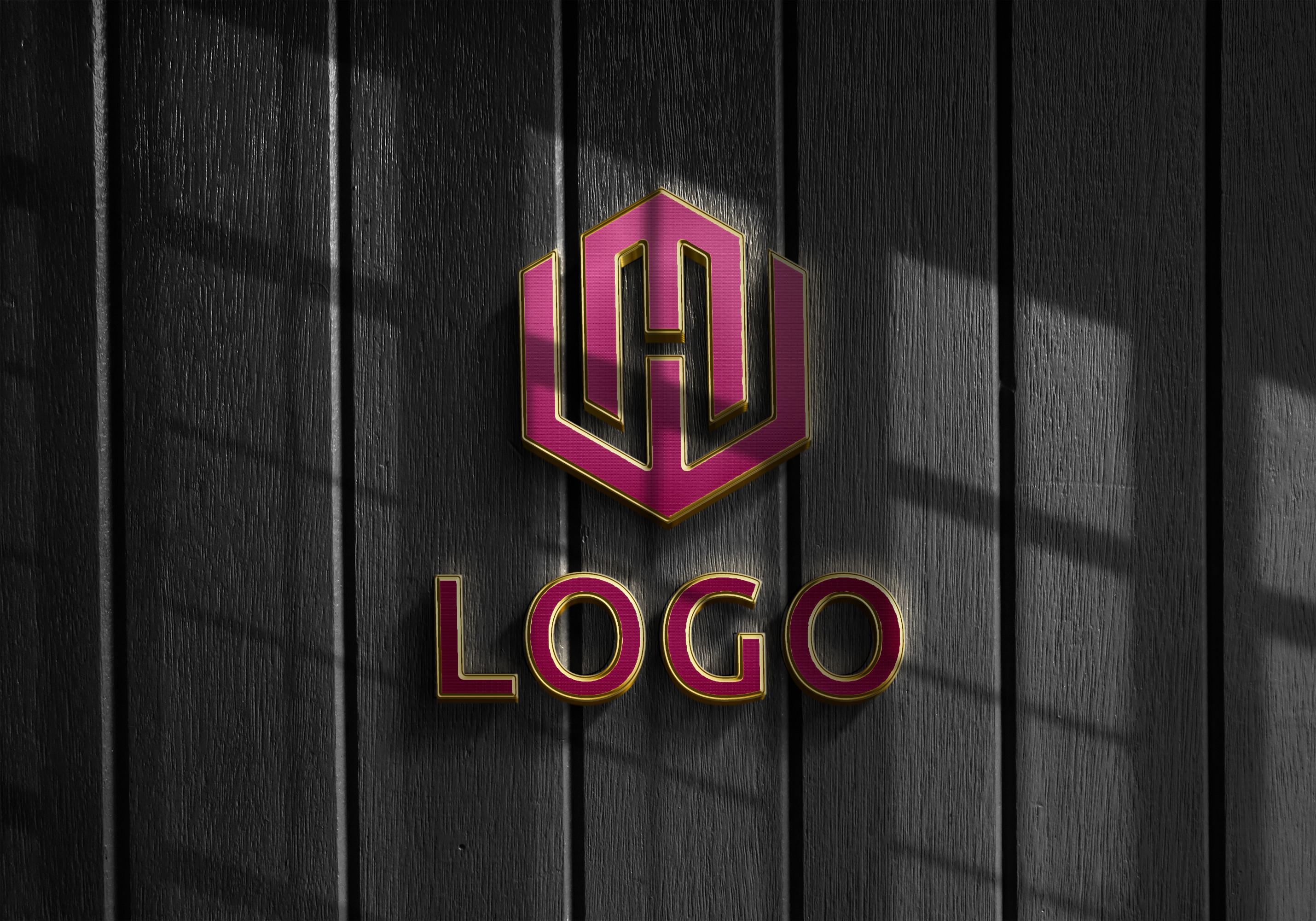 3d Realistic Logo Mockup PSD