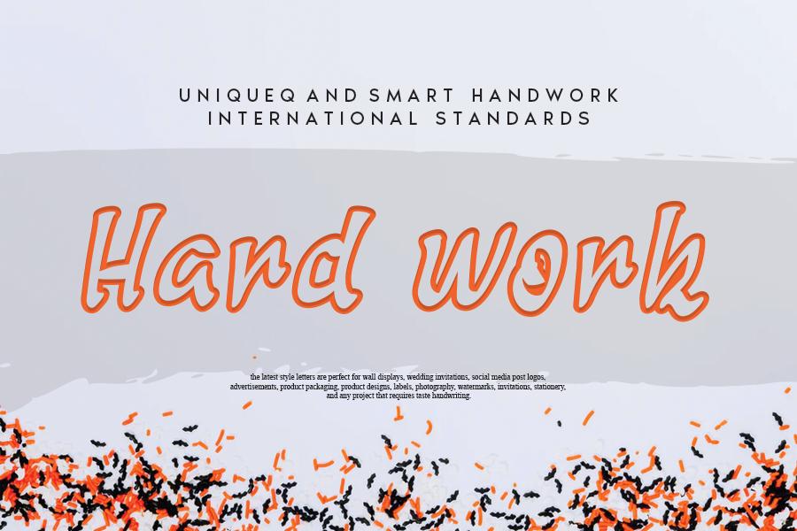 Hard Work Font