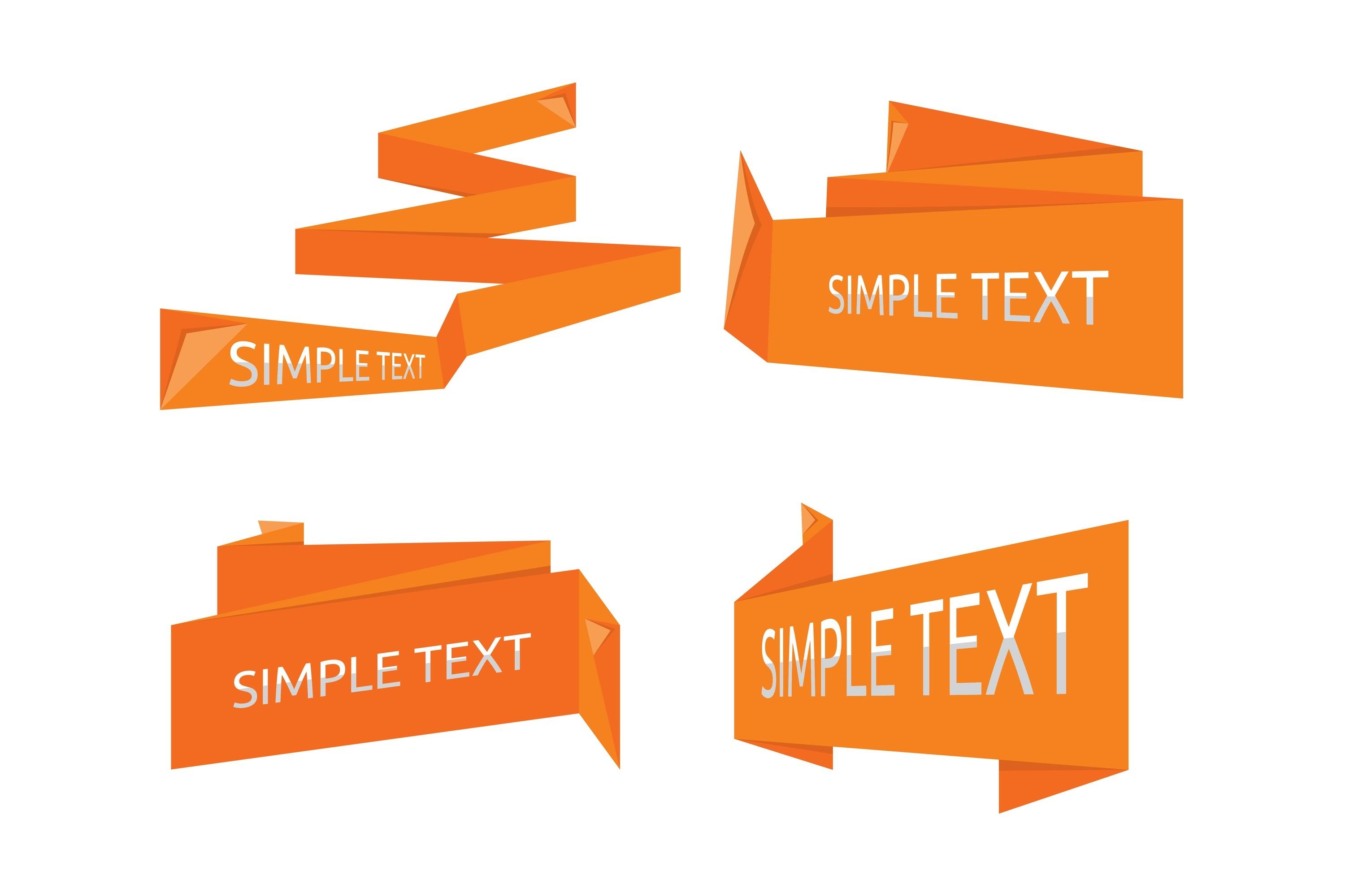 Vector Origami Banner Collection