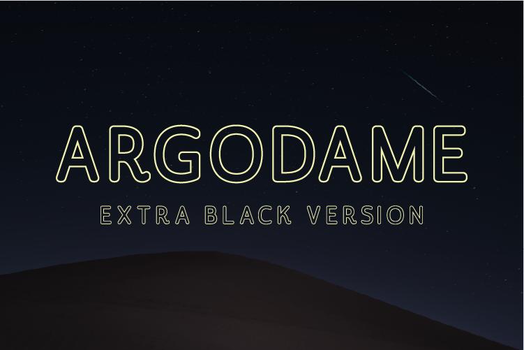 Argodame Outline Extra Black Font