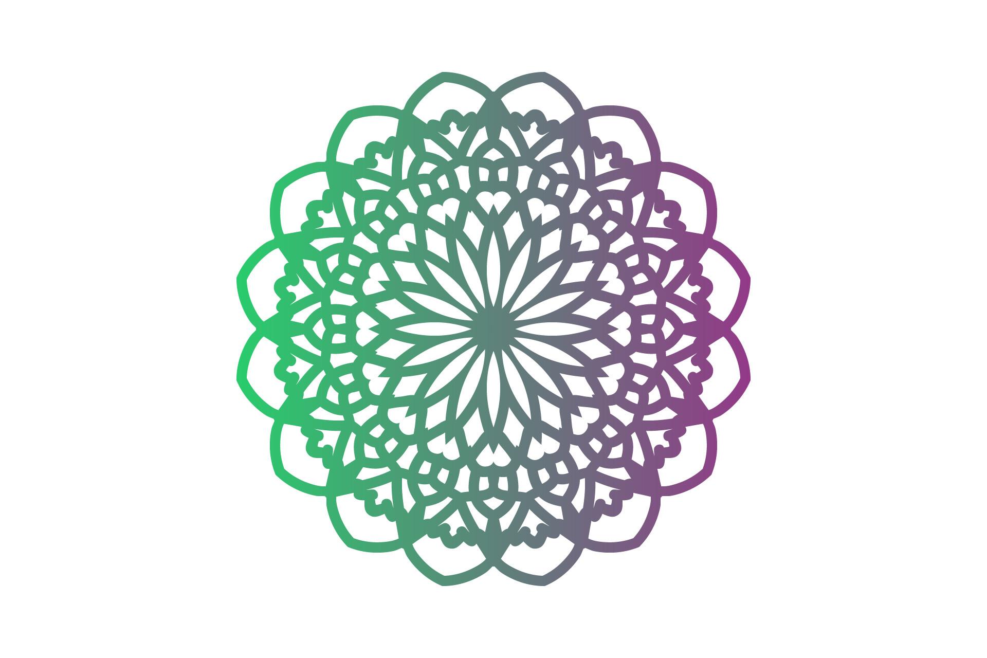 Mandala Gradient Illustration Style Line