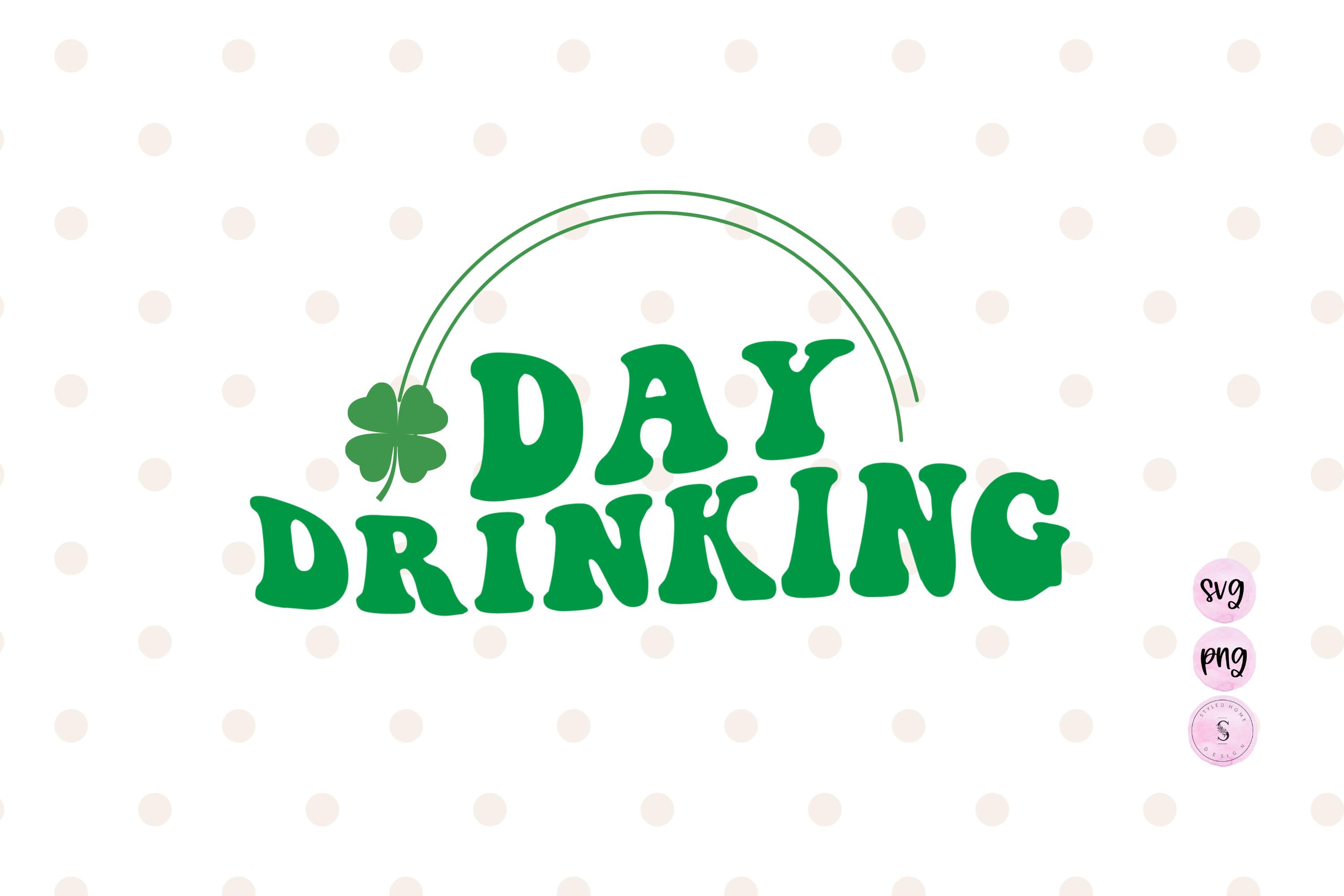 Day Drinking Retro St Patricks Day
