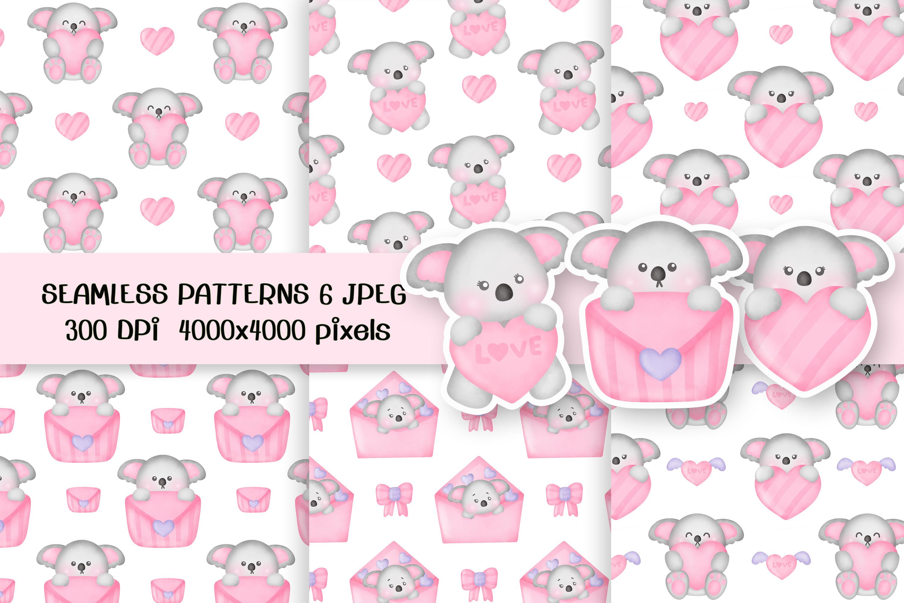 Babyshower Cute Koala Seamless Pattern
