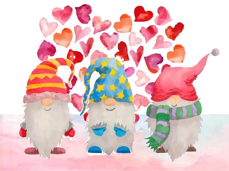 Love Gnomes Valentine’s Day Graphic