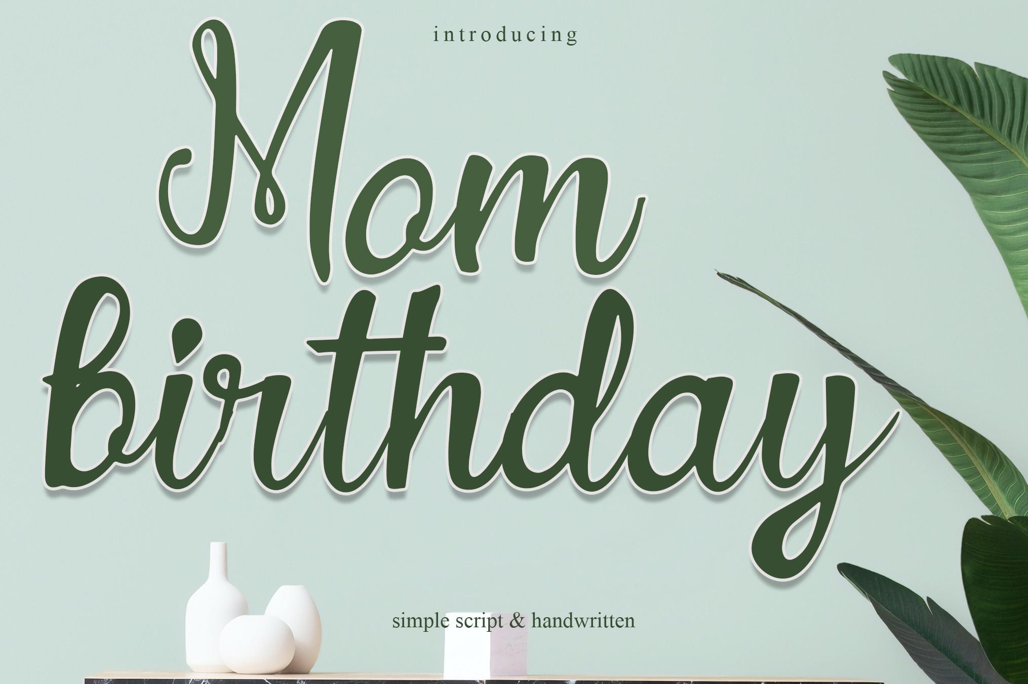 Mom Birthday Font