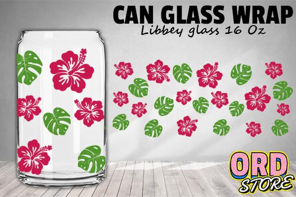Hibiscus 16 Oz Libbey Glass Wrap