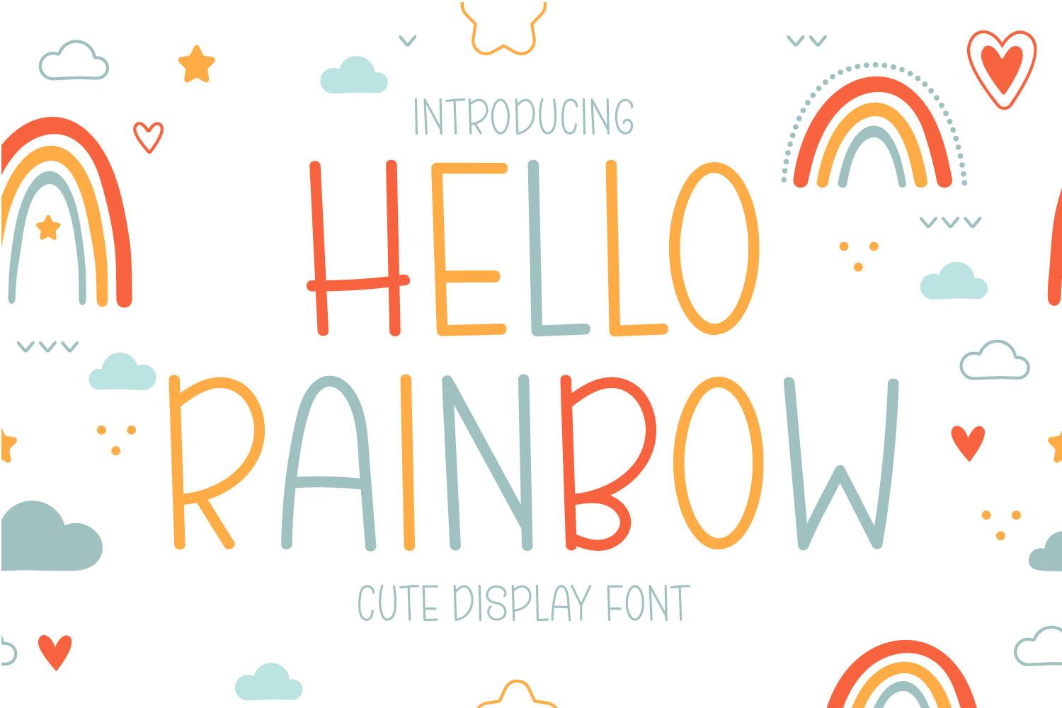Hello Rainbow Font
