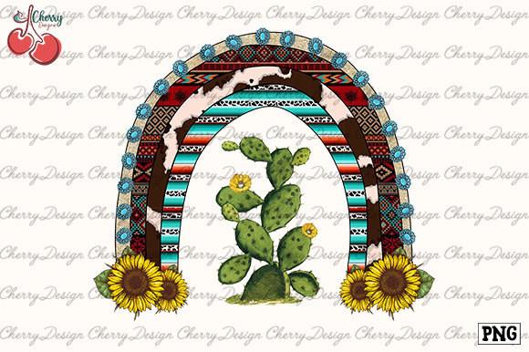Western Rainbow Cactus Rainbow Png
