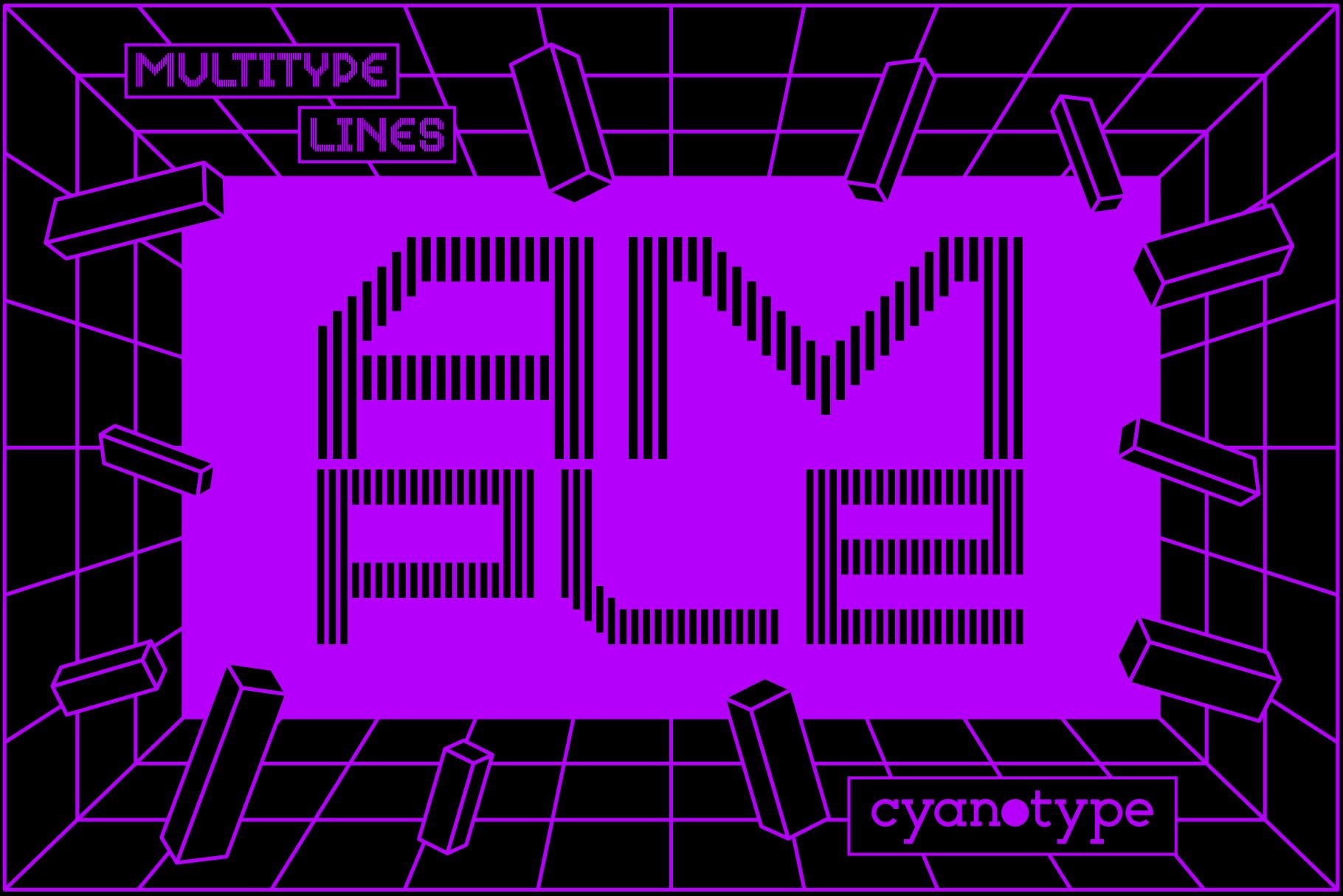 MultiType Lines Ample Font