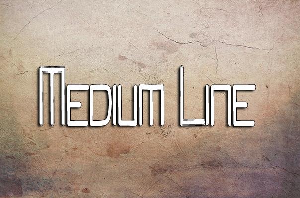 Medium Line Font