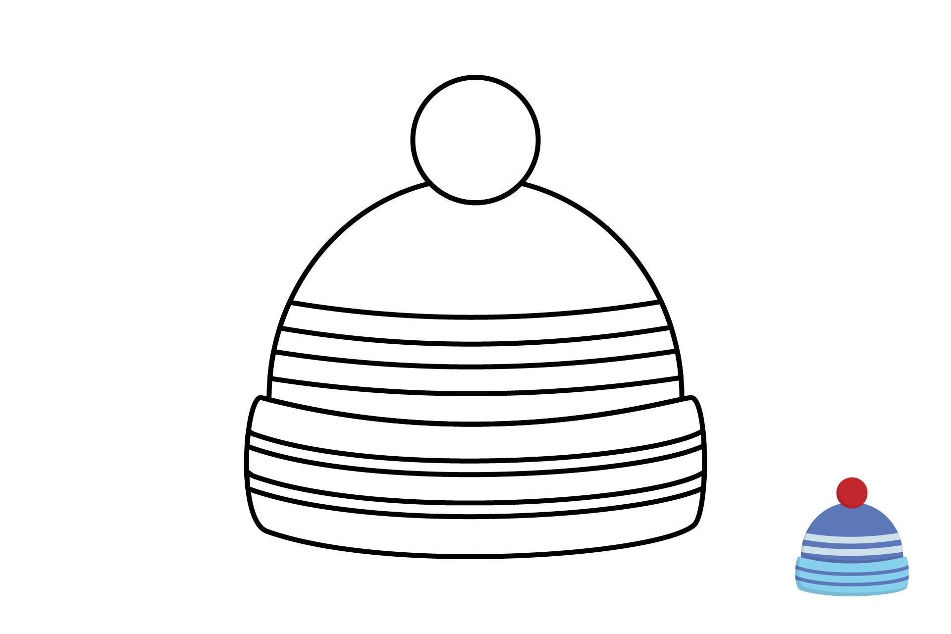 Coloring Winter Beanie for Kids