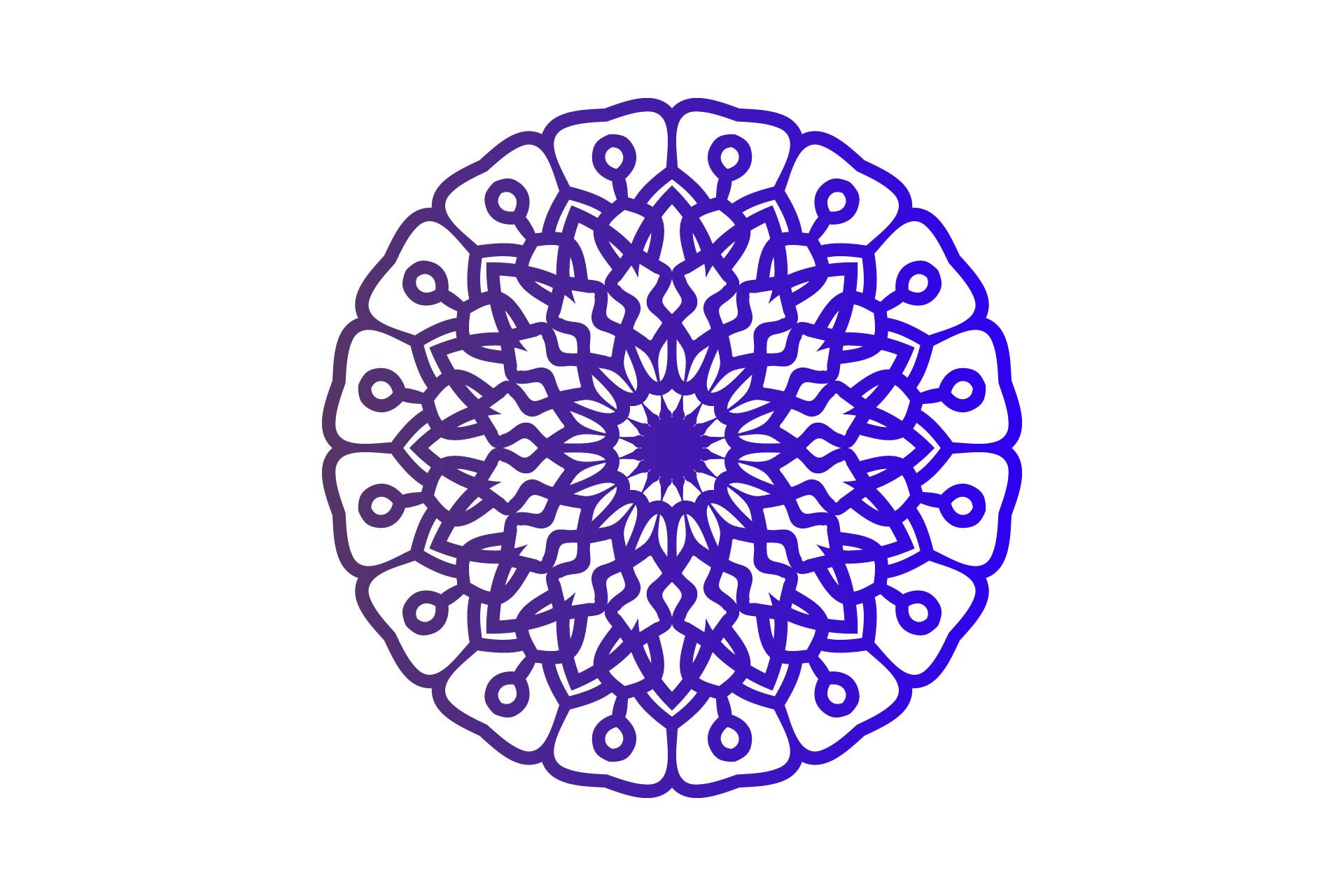 Mandala Gradient Spring Illustratiion