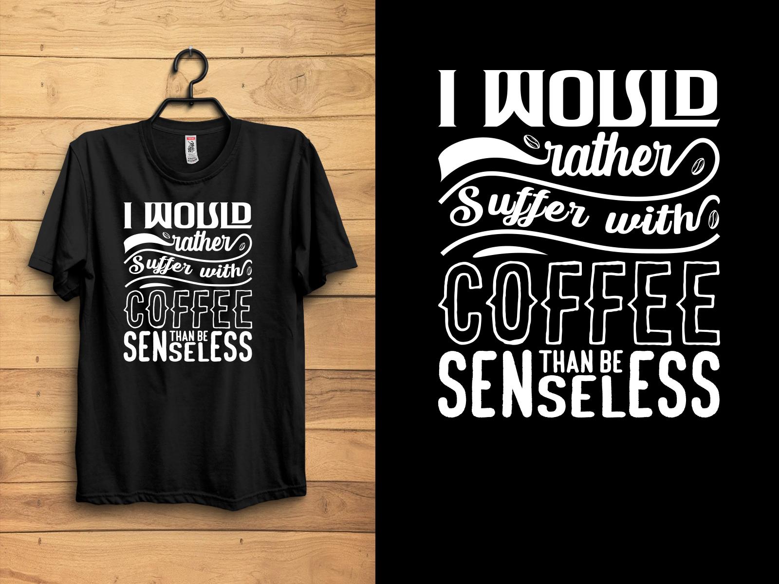 Coffee Typography T-shirt Design