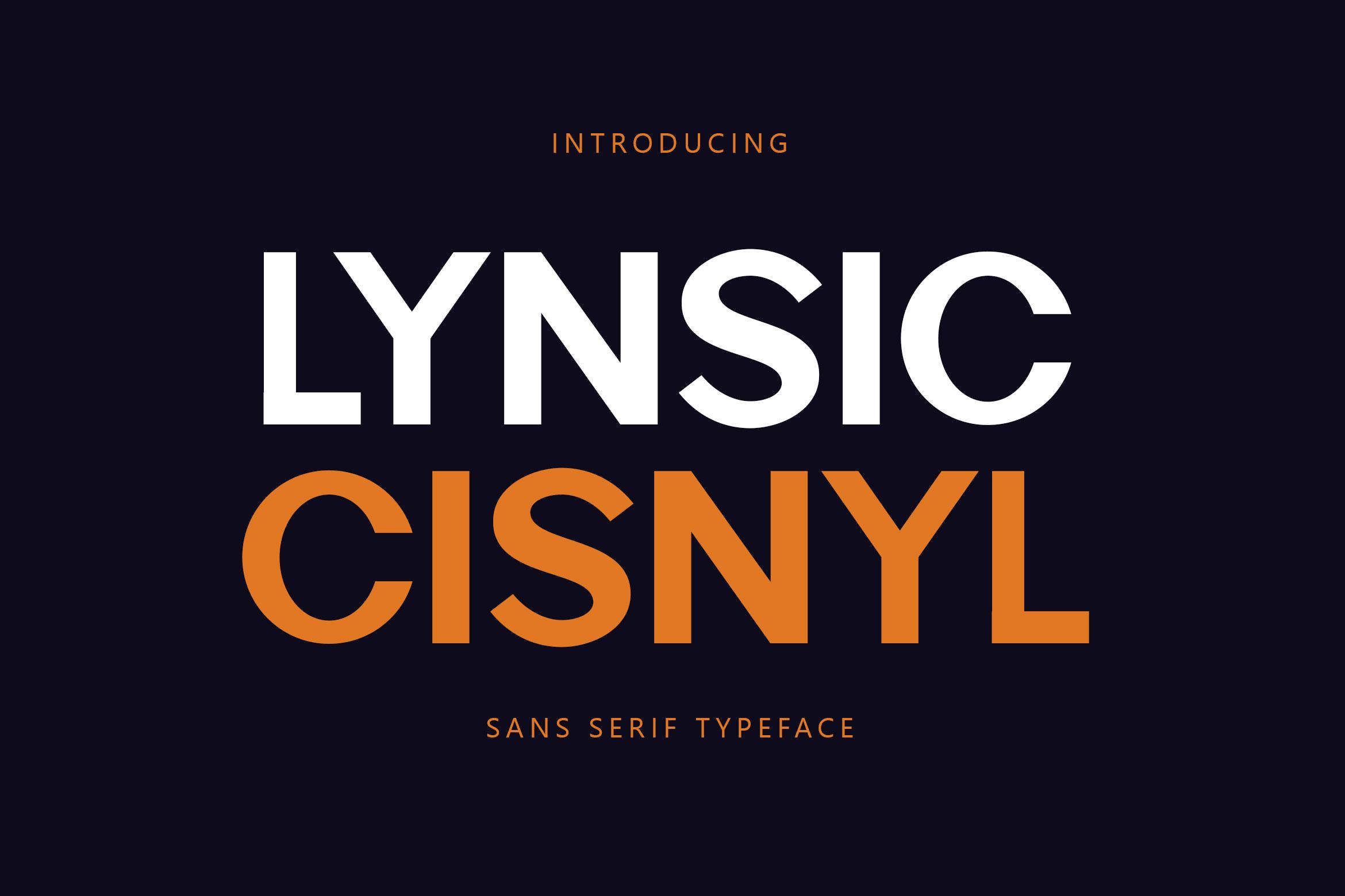Lynsic Cisnyl Font