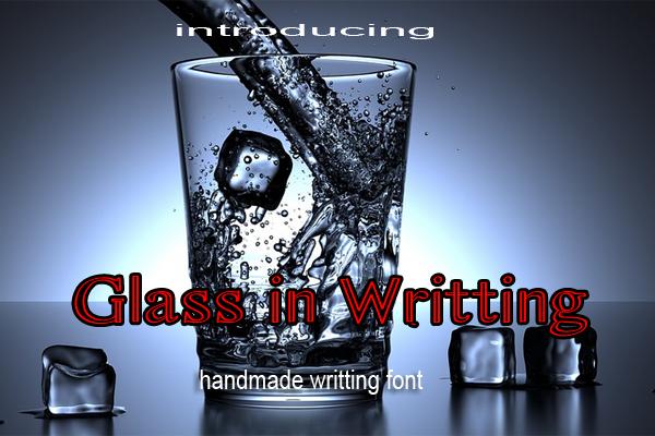 Glass in Writing Font