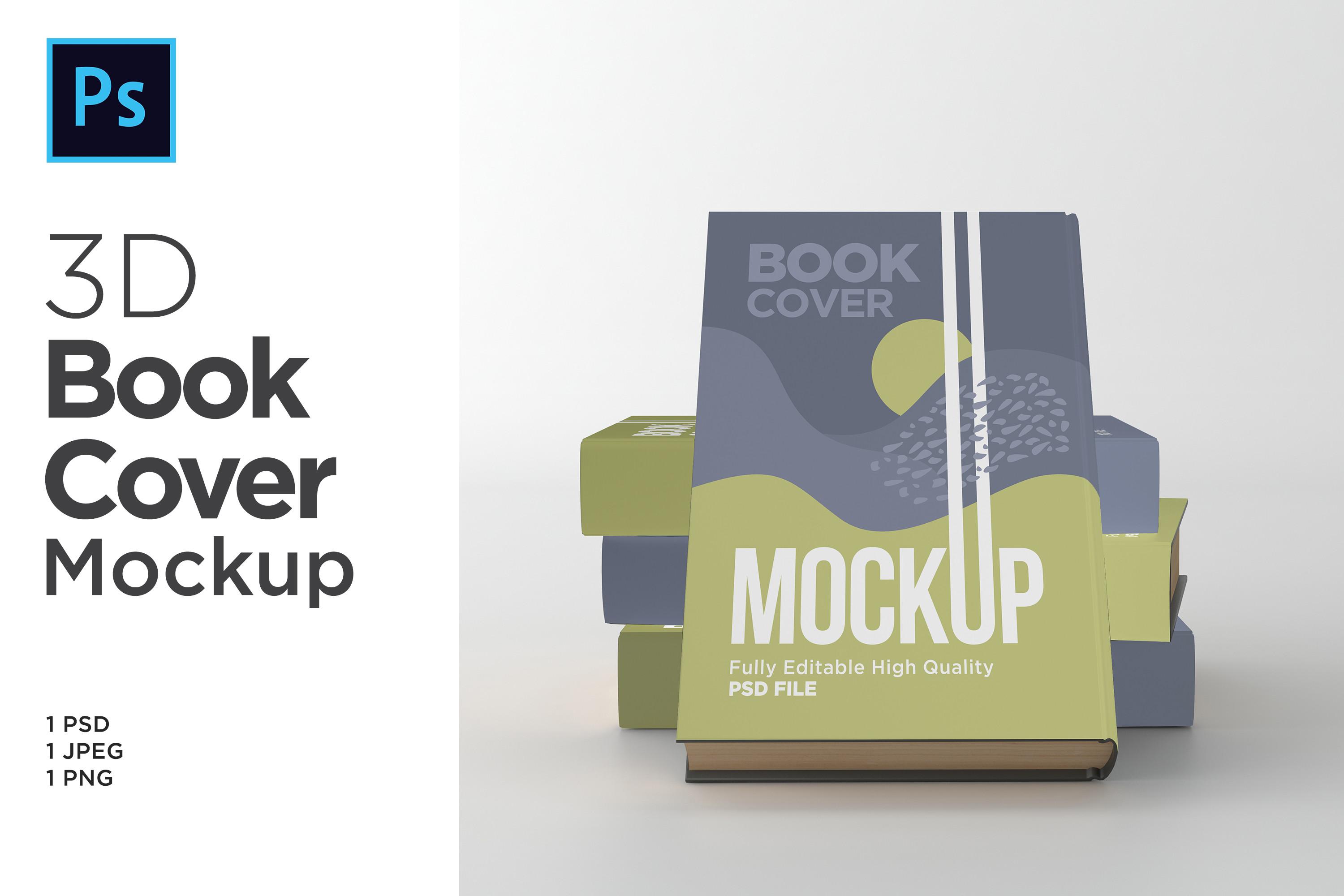 Book Cover Mockup 3d Rendering