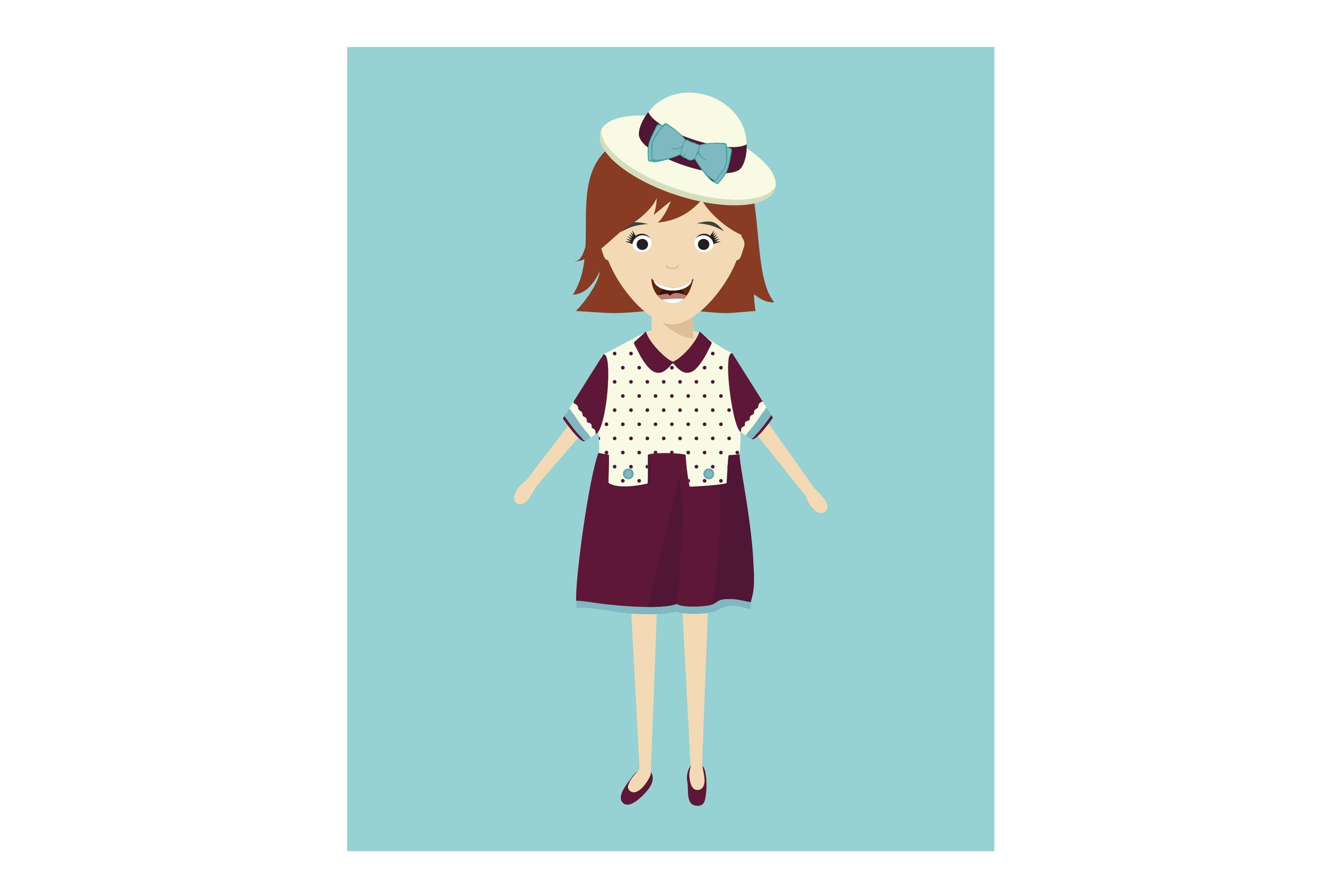 Cute Girl Vector Illustration