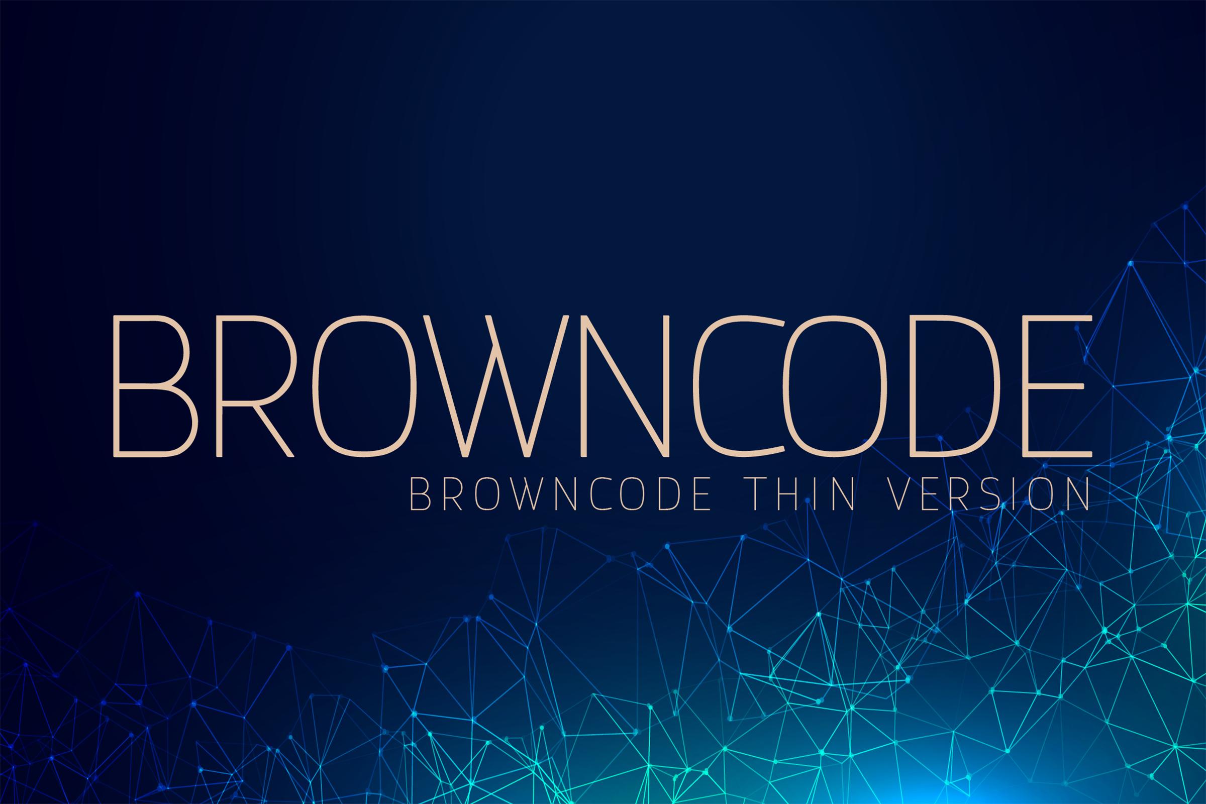 Browncode Thin Font