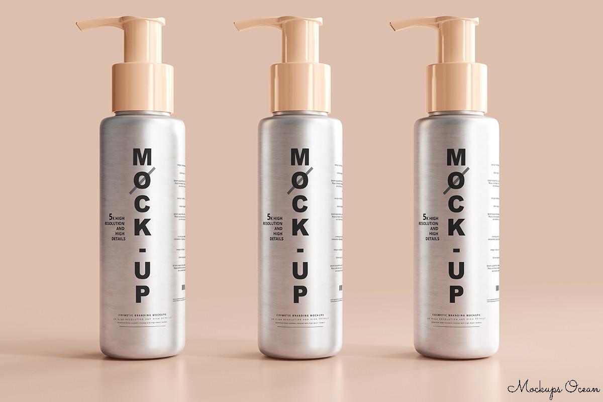 Body Cosmetic Pump Bottle Mockup