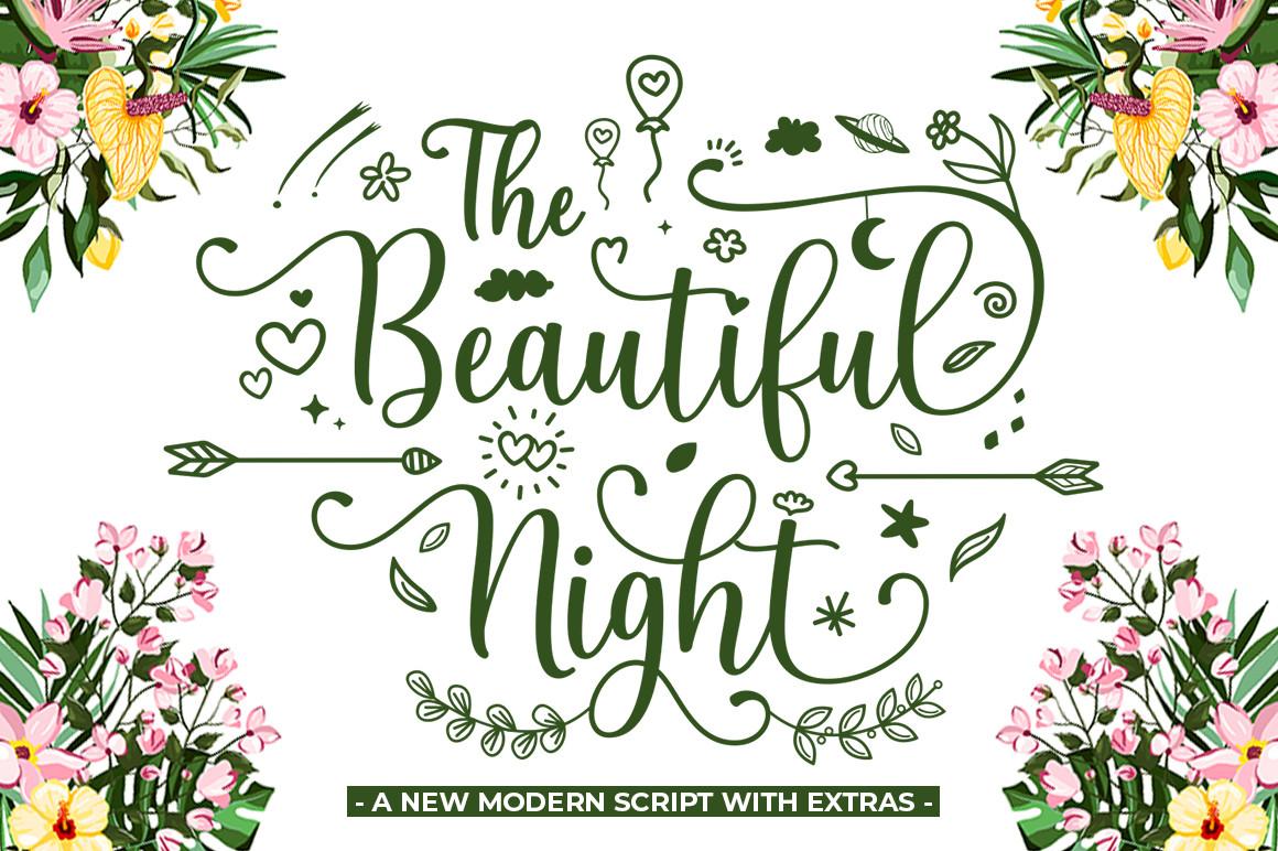 The Beautiful Night Font
