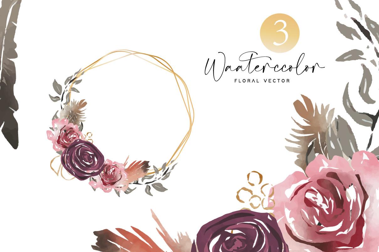 Beautiful Watercolor Floral Bouquets