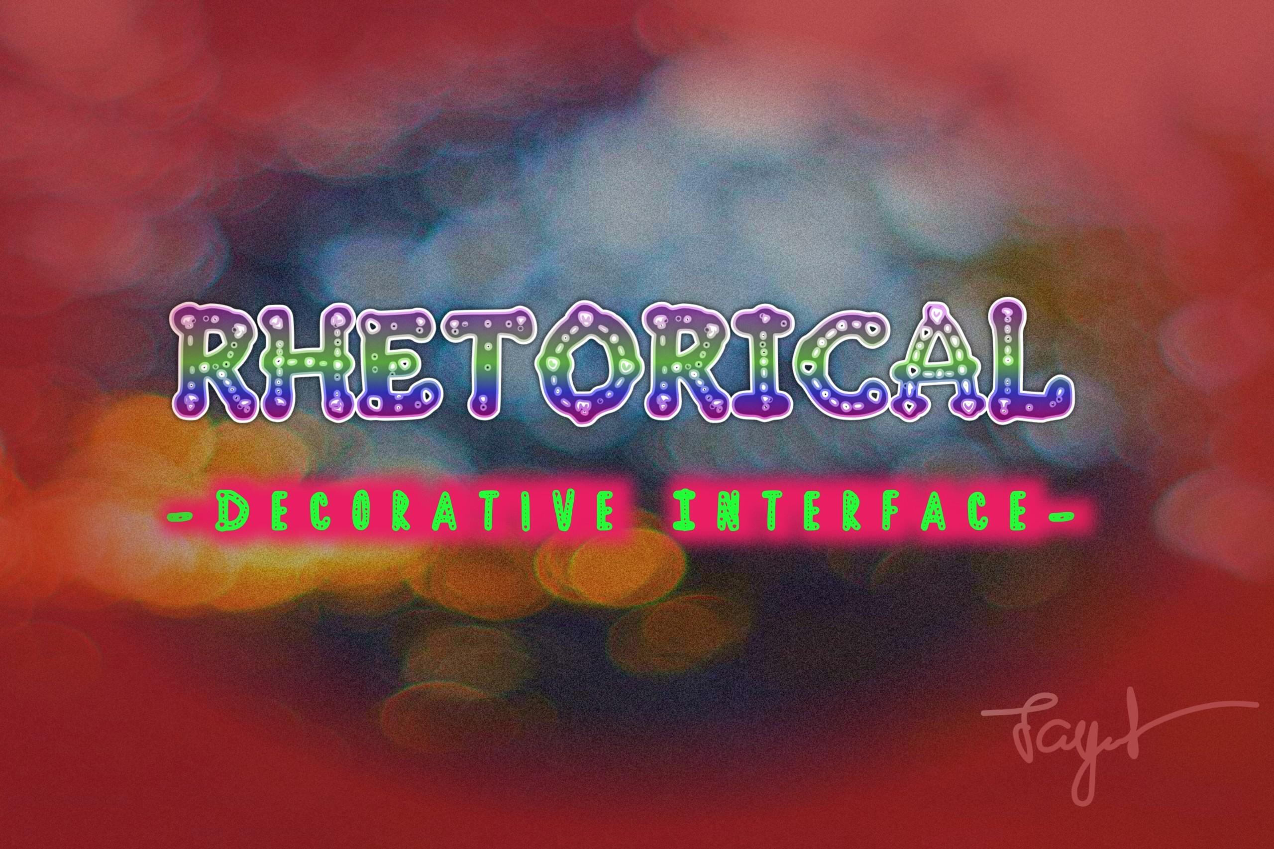 Rhetorical Font