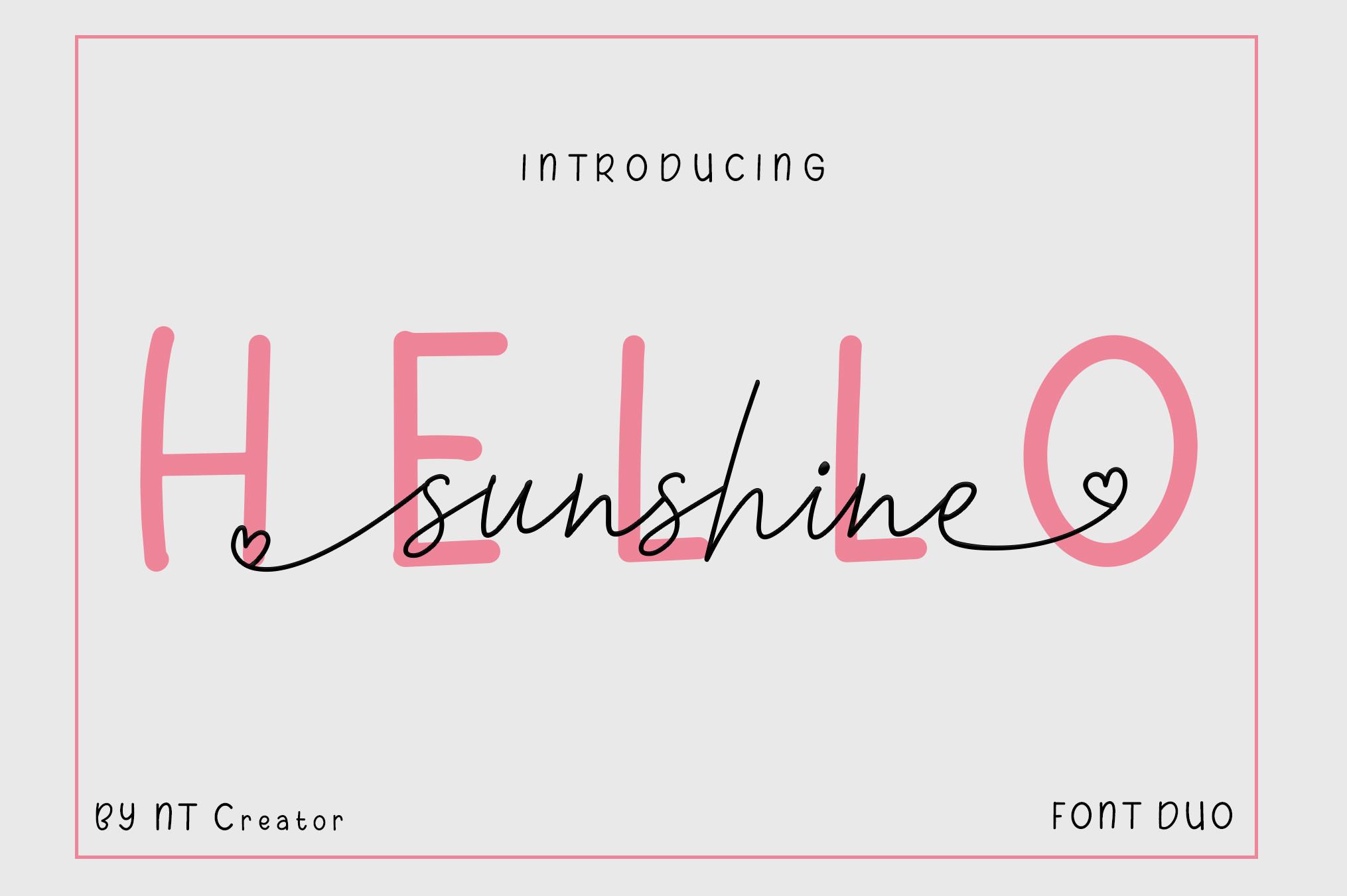 Hello Sunshine Font