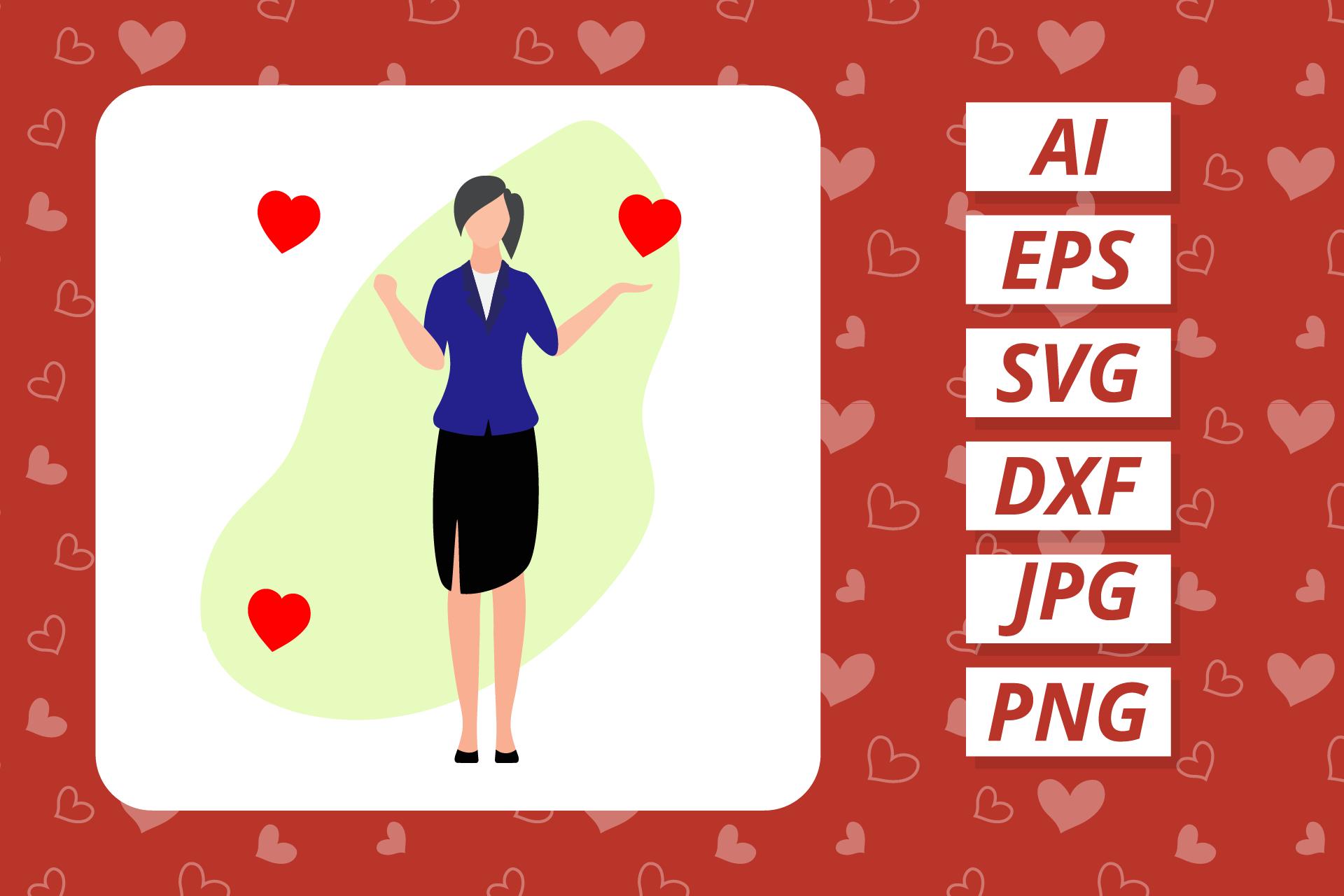 Valentine Flat Person Design
