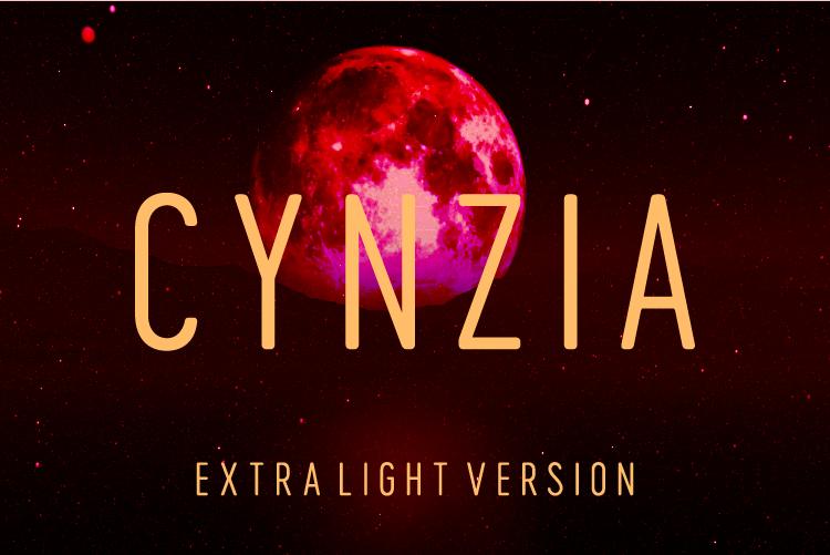 Cynzia Extra Light Font