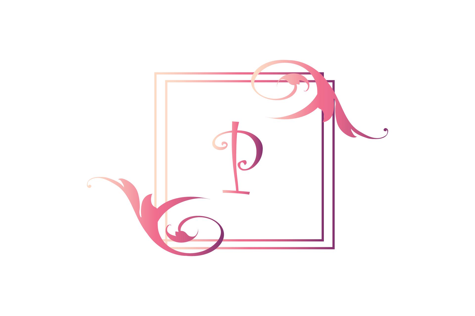 Monogram Invitation Floral