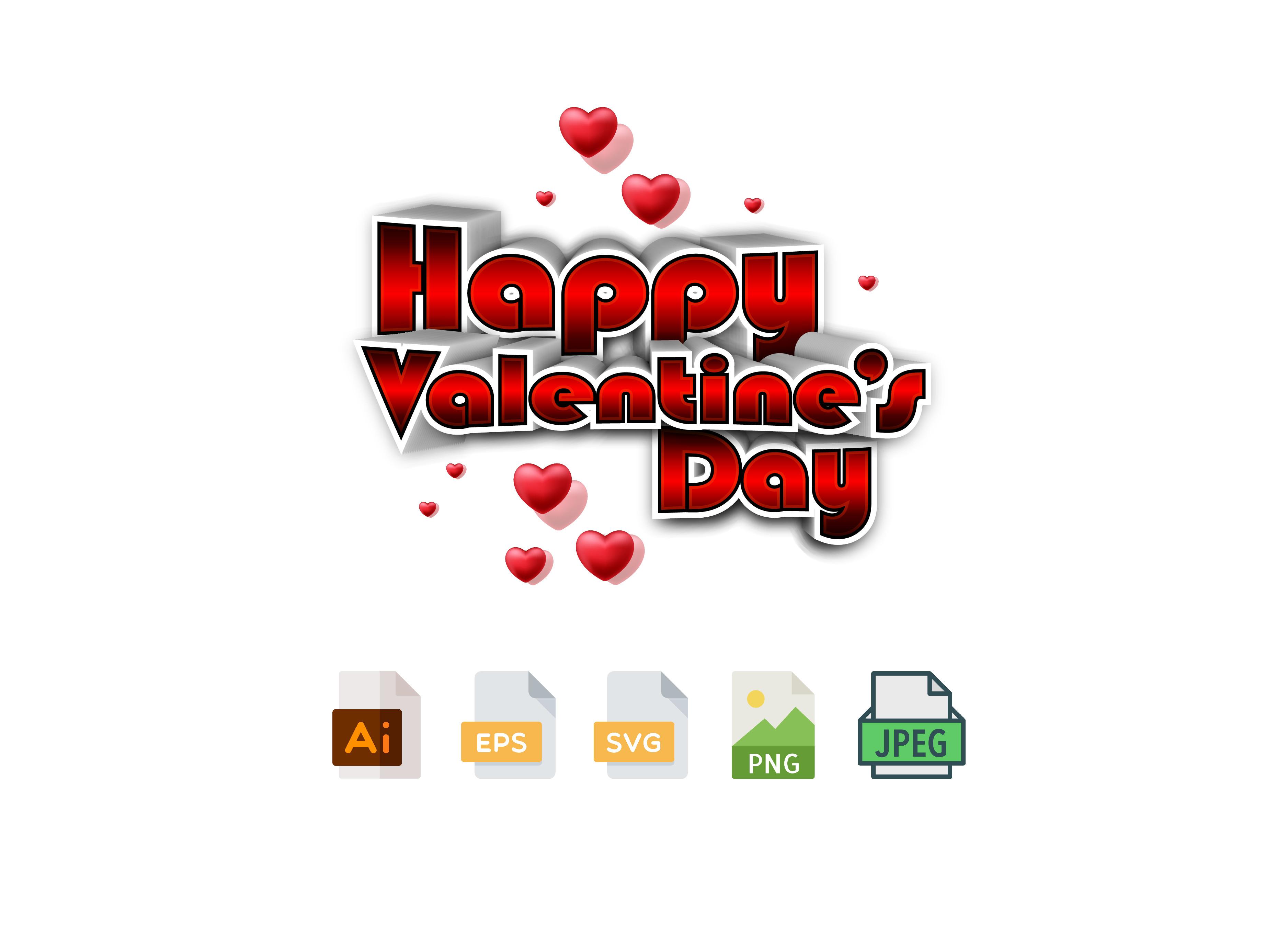 Valentines Day 3D SVG