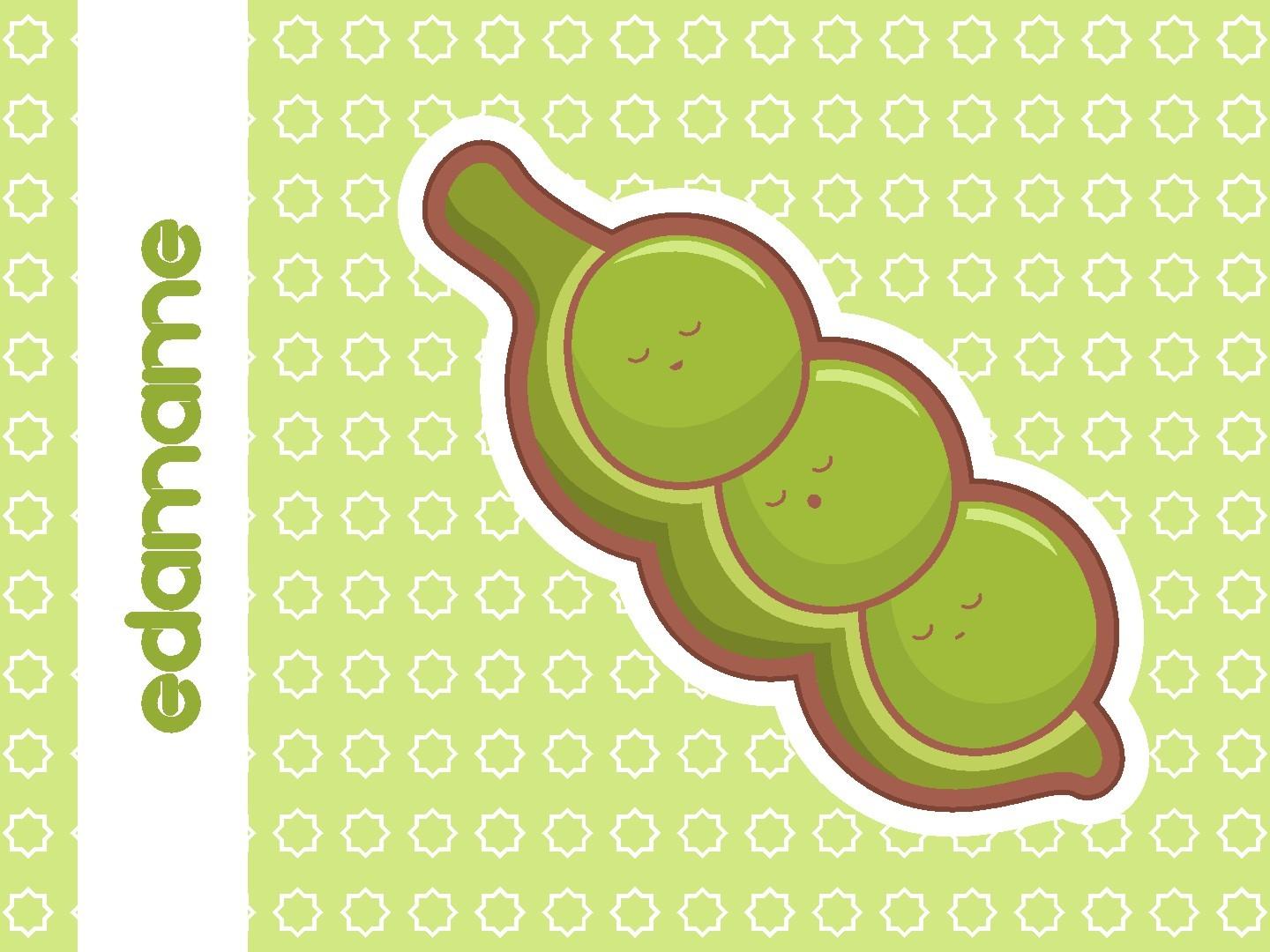 Cute Edamame Vector Illustration