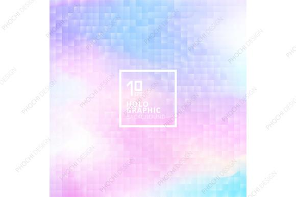 Holographic Background Mosaic Texture.