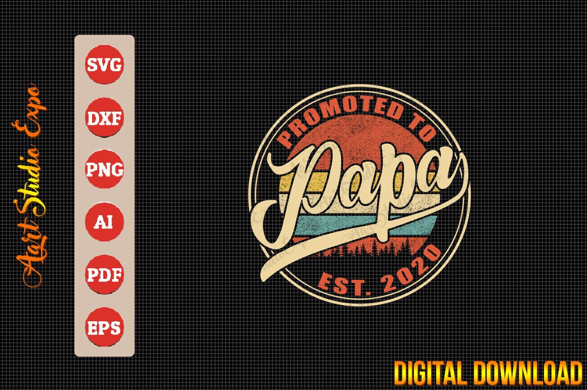 Vintage Retro Promoted to Papa Est 2020