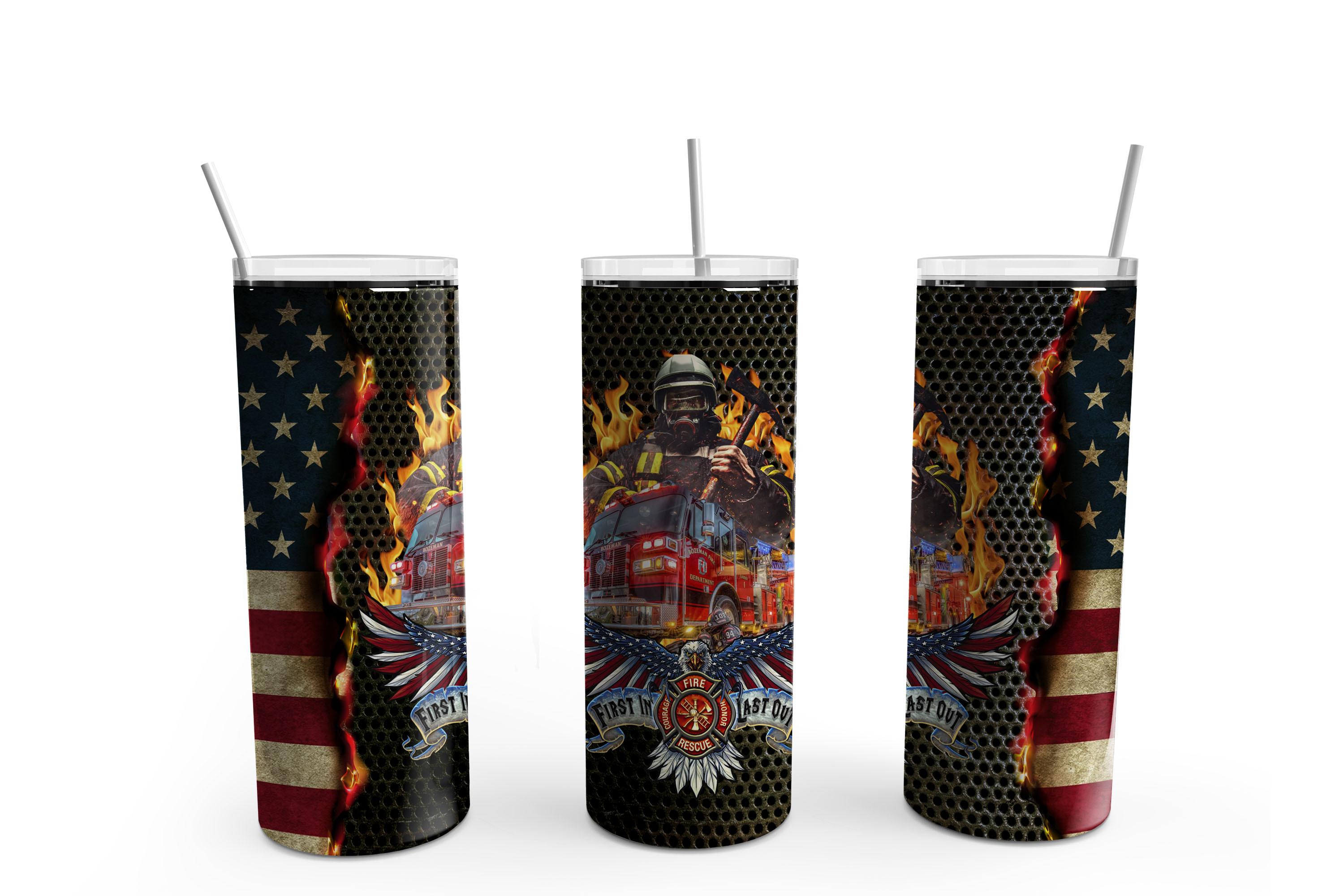 American Firefighter Tumbler Sublimation